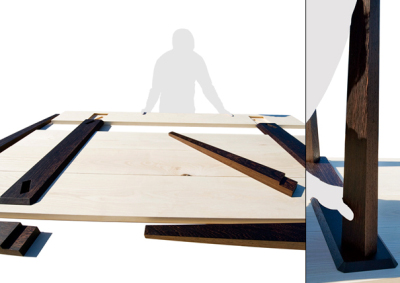Timber table, par Julian Kyhl, blog-espritdesign.com