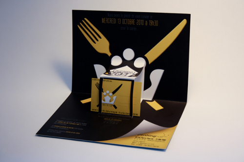 packaging invitation pop-up pour soirée VIP – entreprise D'aucy