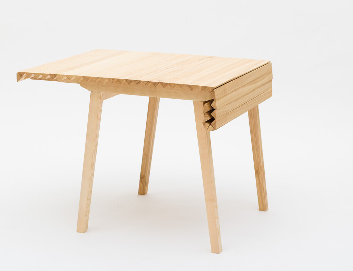 table extensible design bois