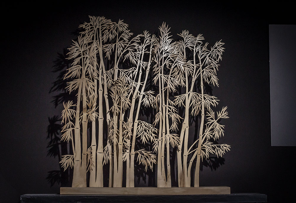 Sculpture en houx "Forêt de Bambous" par Claire et Pierre David Abt-Mahey - Silène