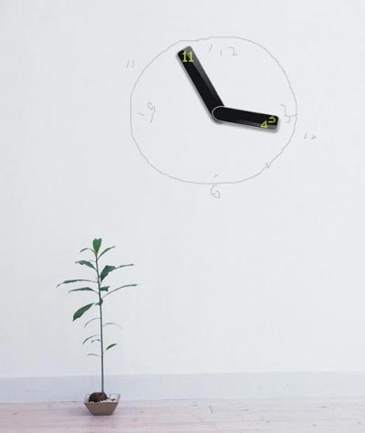 Horloge minimaliste Eclipse par Qian Yiran