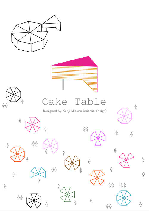 Cake Table par Kenji Mizuno pour Mizmiz Design