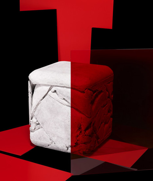 Tabouret Cube Trash par Nicolas Le Moigne