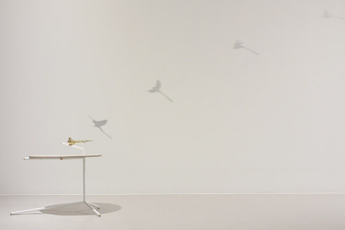 Collection Uccello, table + lampe + poésie par Monocomplex
