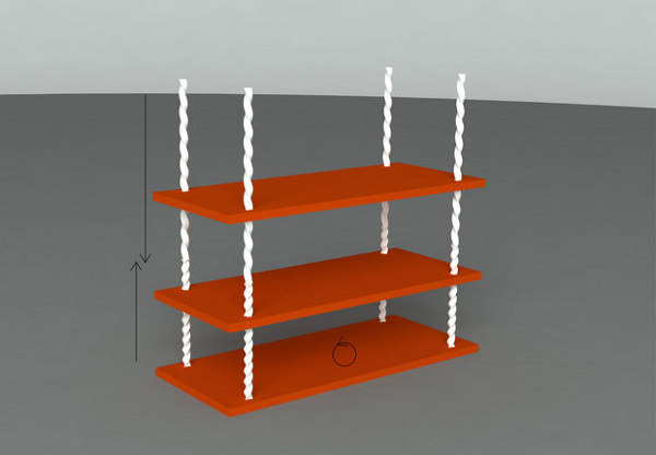 Helical Shelf System étagère à imprimer en 3D par Ed Rawle