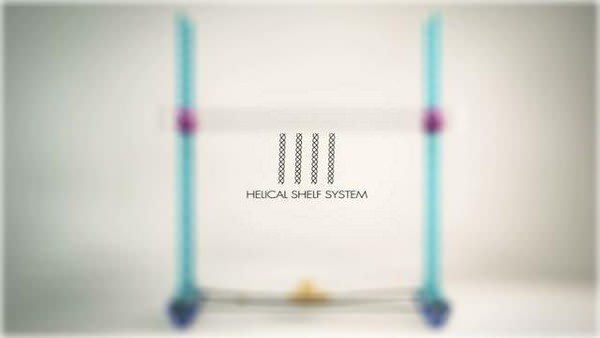 Helical Shelf System étagère à imprimer en 3D par Ed Rawle