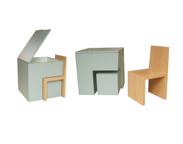 BOX CHAIR / CHILD’S CHAIR : MOBILIER ENCASTRABLE