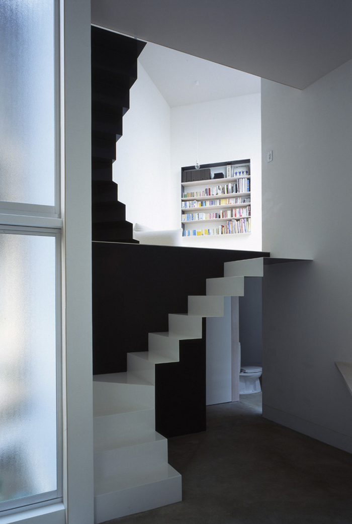 W-Window House escalier de métal