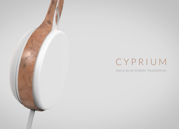 Cyprium le casque audio en cuivre par Dan Salisbury