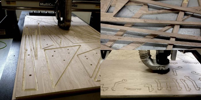 machine découpe bois montage design bureau