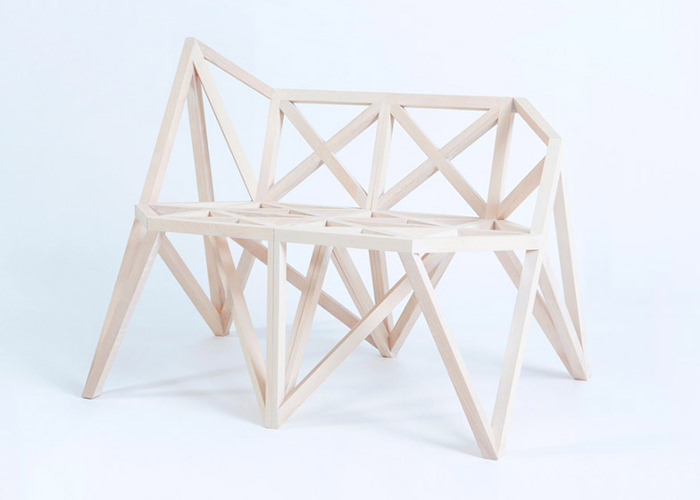Meubles Bridge les assises géométriques par le Studio Variant
