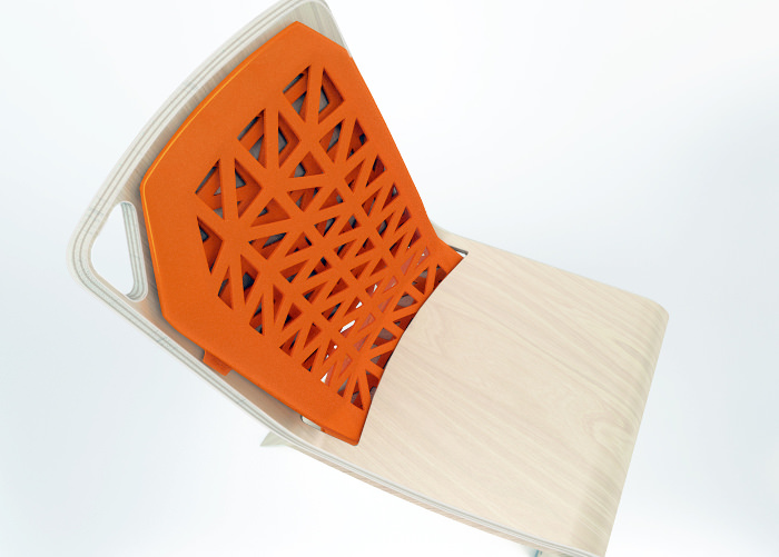chaise design plastique orange - Projet étudiant : Chaise Flexy par Léo Marzolf ISD Valenciennes