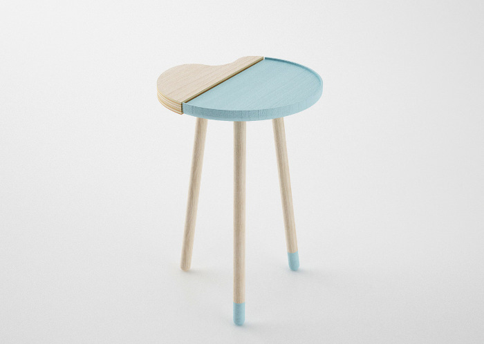 Tables bicolores Bito par Nicola Conti
