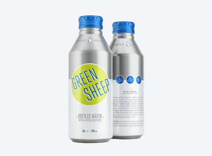Packaging : Les bouteilles d’eau minérale Green Sheep Water
