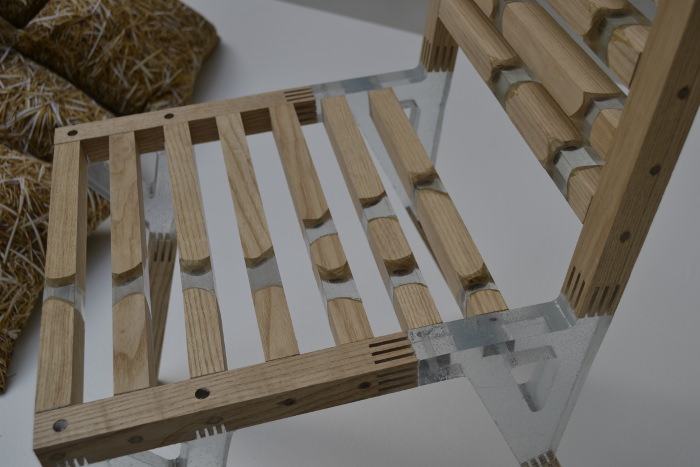 Quartz chaise bois résine par Taichi Sekiguchi 