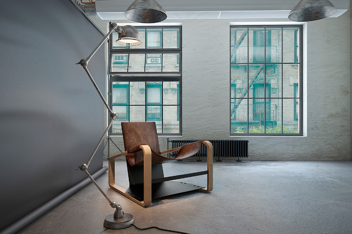 Alone chair bois métal cuir par Zooi Design
