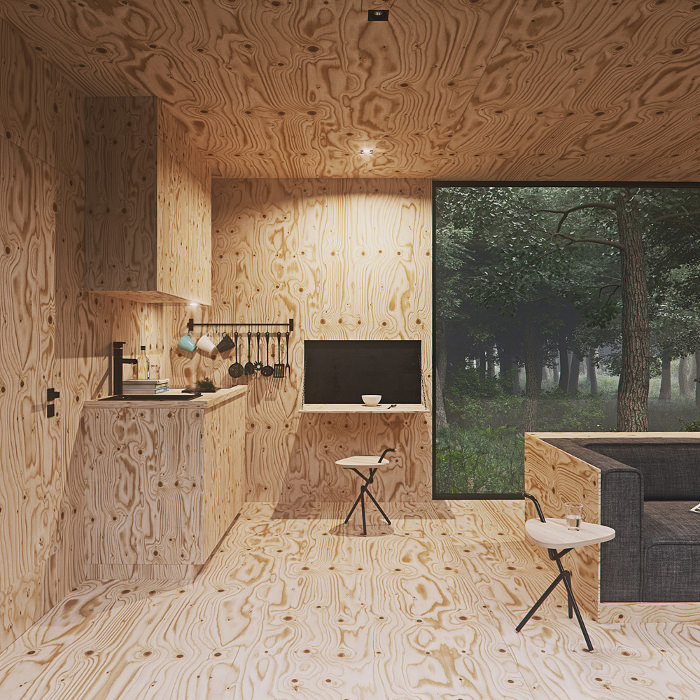 Cabin in the forest par Tomek Michalski
