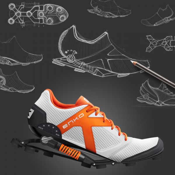 Enko Running Shoes chaussure avec amortisseurs