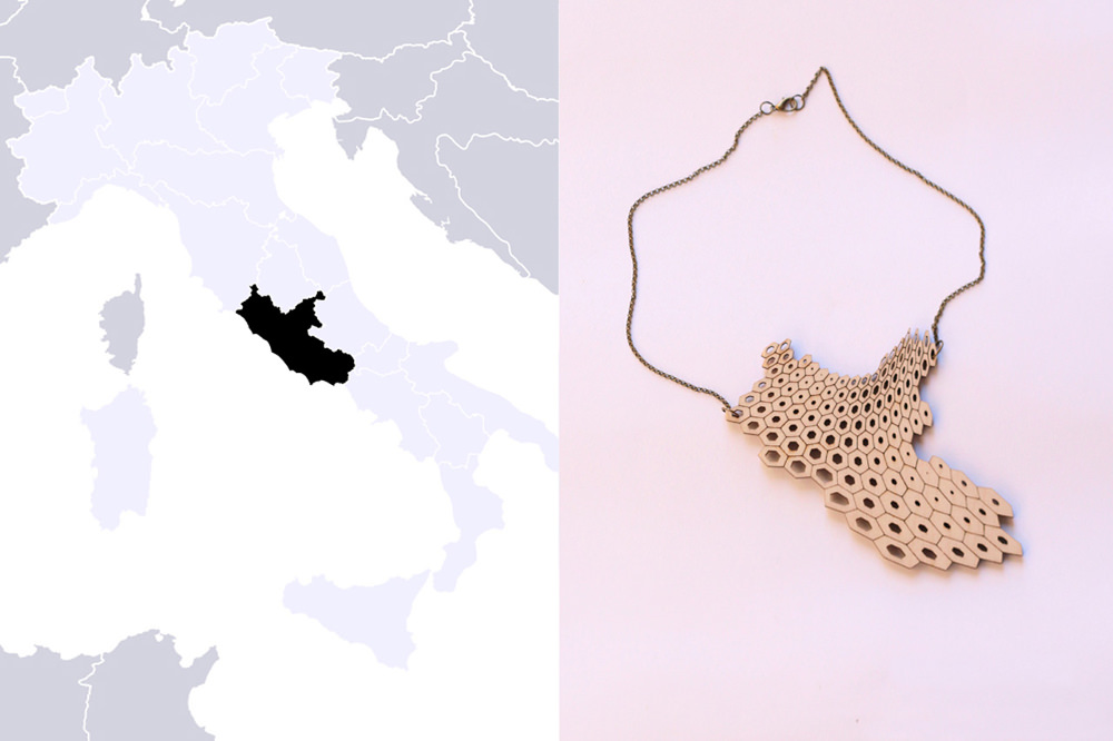 be[e] Italy collection de bijoux bois par Schiavello Architects Office