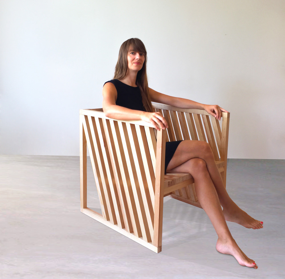 Anna Marta fauteuil cube par Per Jensen