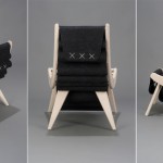 Oves Chair chaise bois et feutre par Brian Keyes