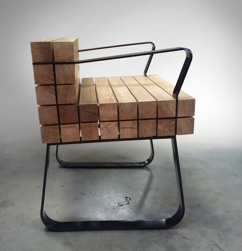 Chaiss fauteuil arrondi design Sébastien Mazzoni