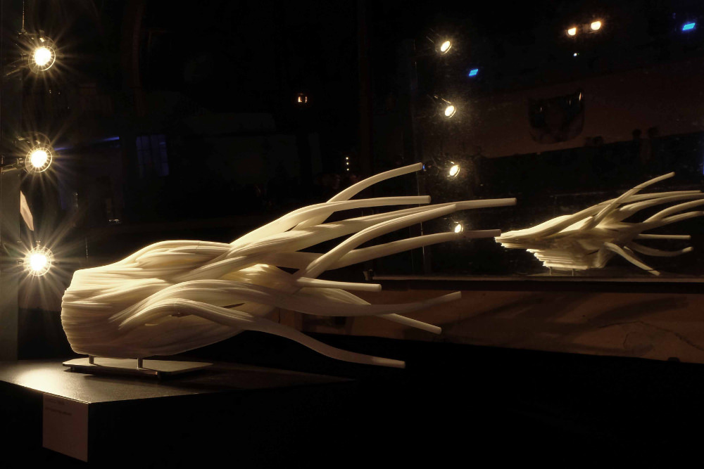 Oeuvre Muscle Tang, variation autour de l’image de la mythique “muscle car” américaine, réalisée en impression 3D.