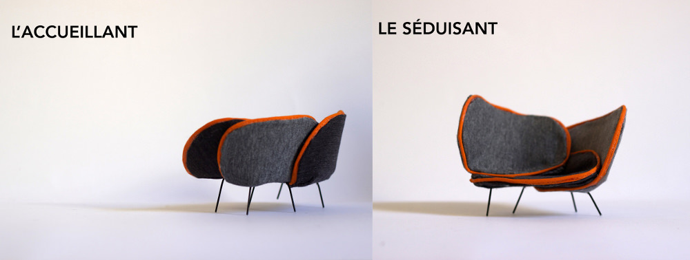 Conception - Séduisant fauteuil design Alice Vincent - Ecole Bleue