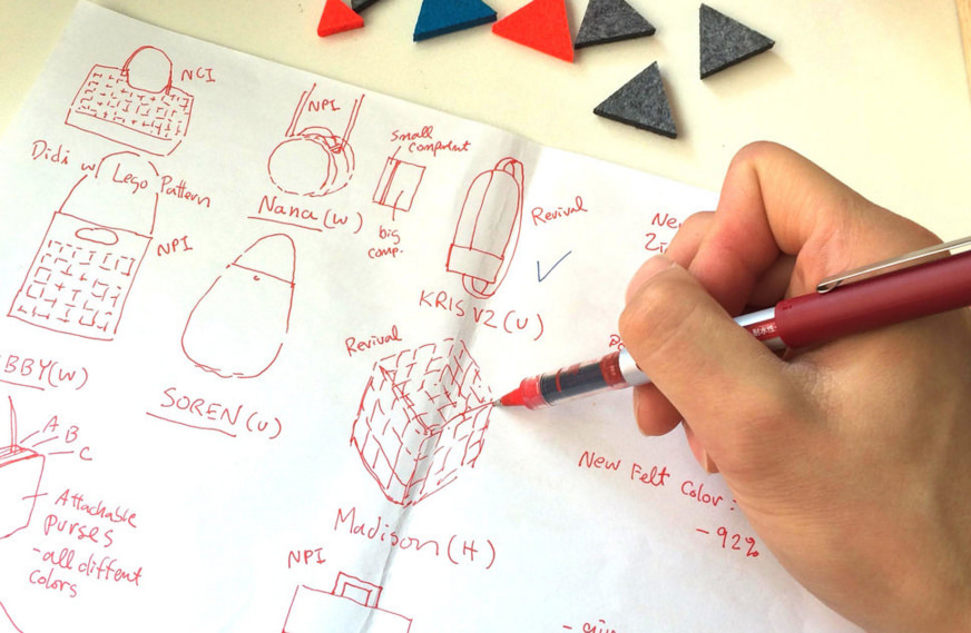 M.R.K.T sacs design géométriques par Tom Pen