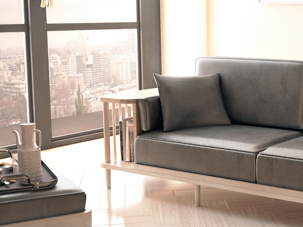 3D - SCAFFOLD design sofa par André Teoman Studio pour Wewood