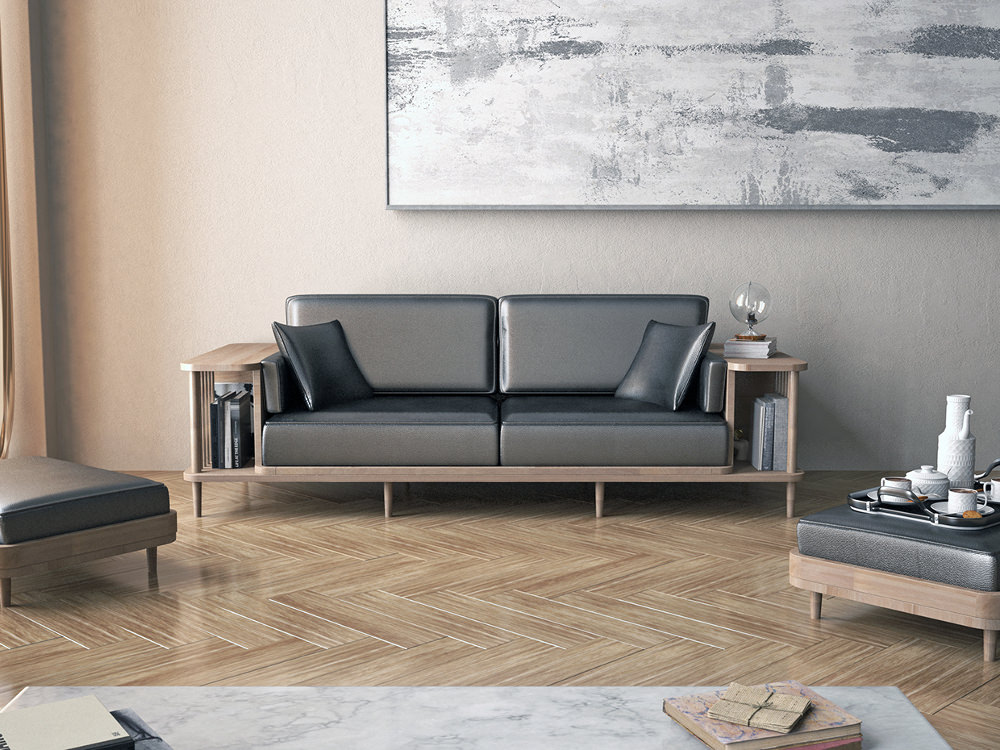 3D - SCAFFOLD design sofa par André Teoman Studio pour Wewood