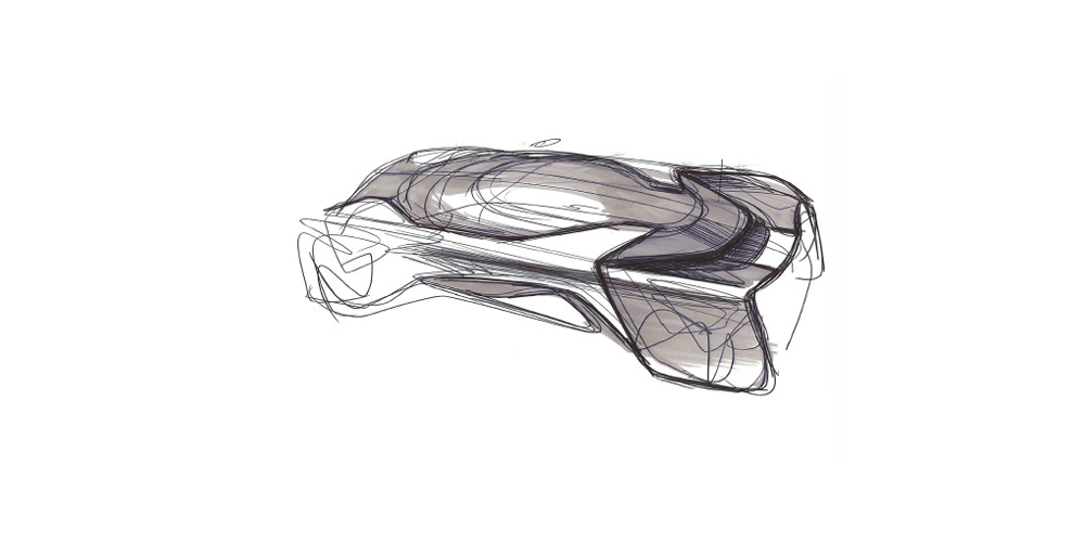 Sketches - Faraday Future FFZERO1 concept car futuriste