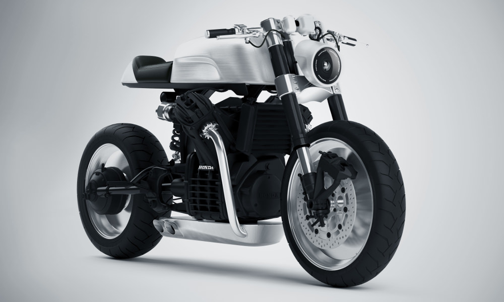 Moto CX500 Streamline aluminium par Dimitri Bez