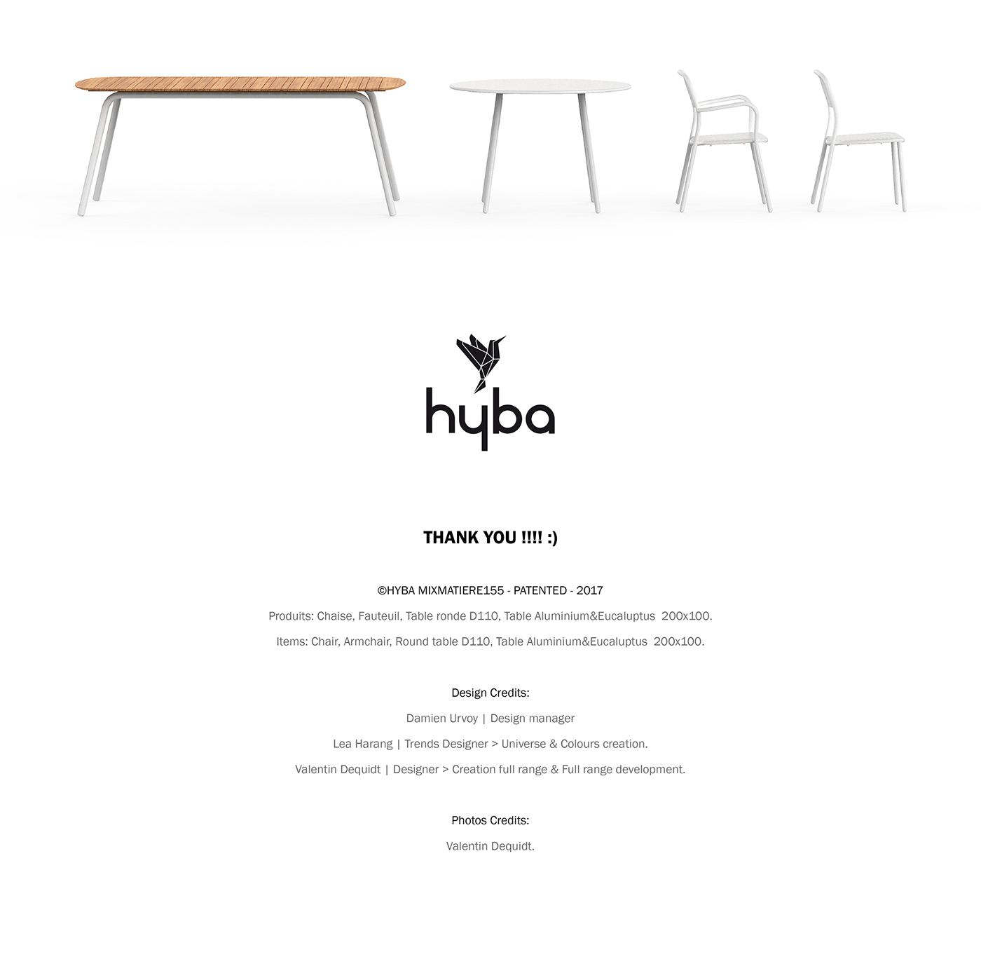 Hyba, la gamme de mobilier Mixmatiere de Valentin Dequidt