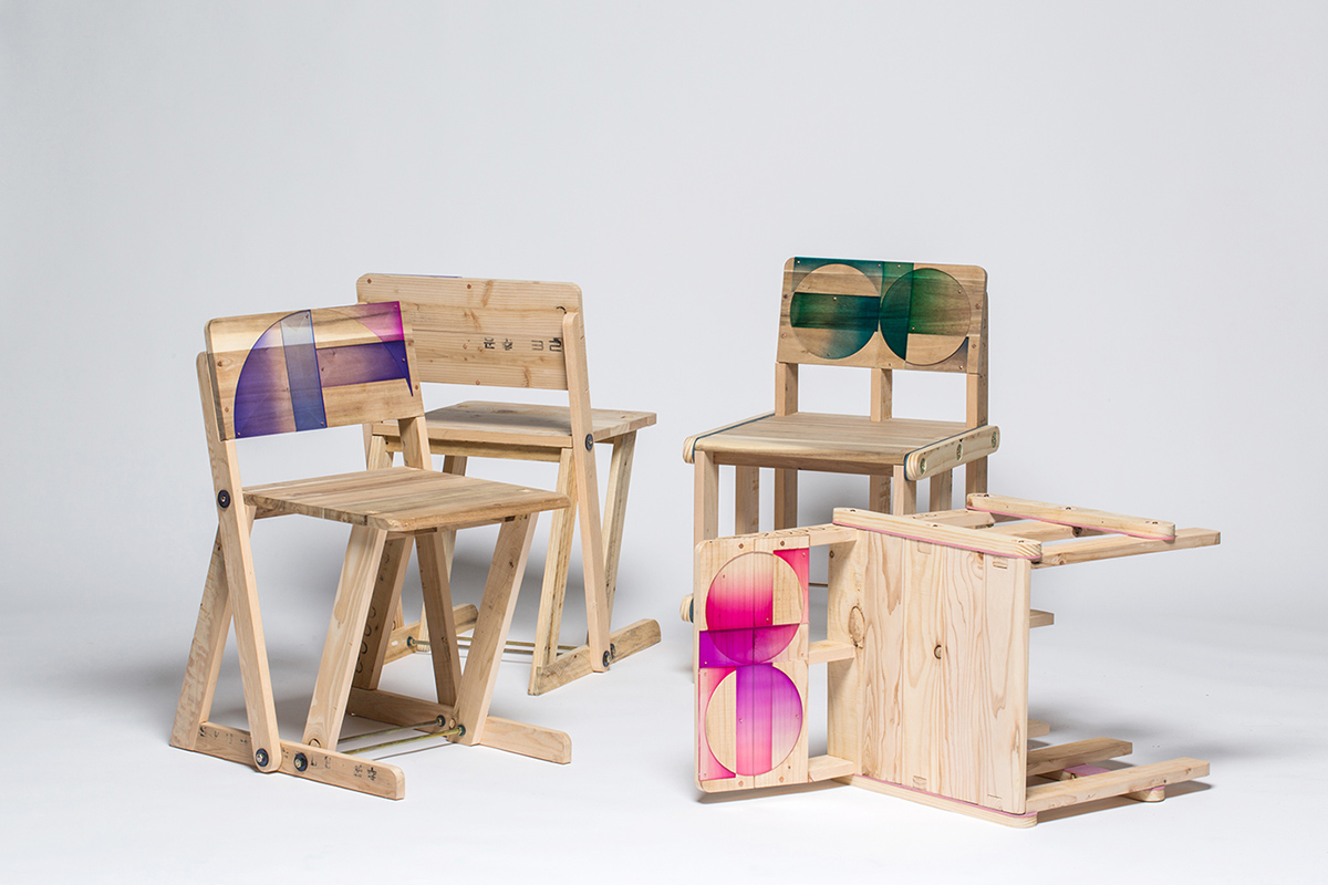 Patterned Pallet Chair par le studio Craft Combine 
