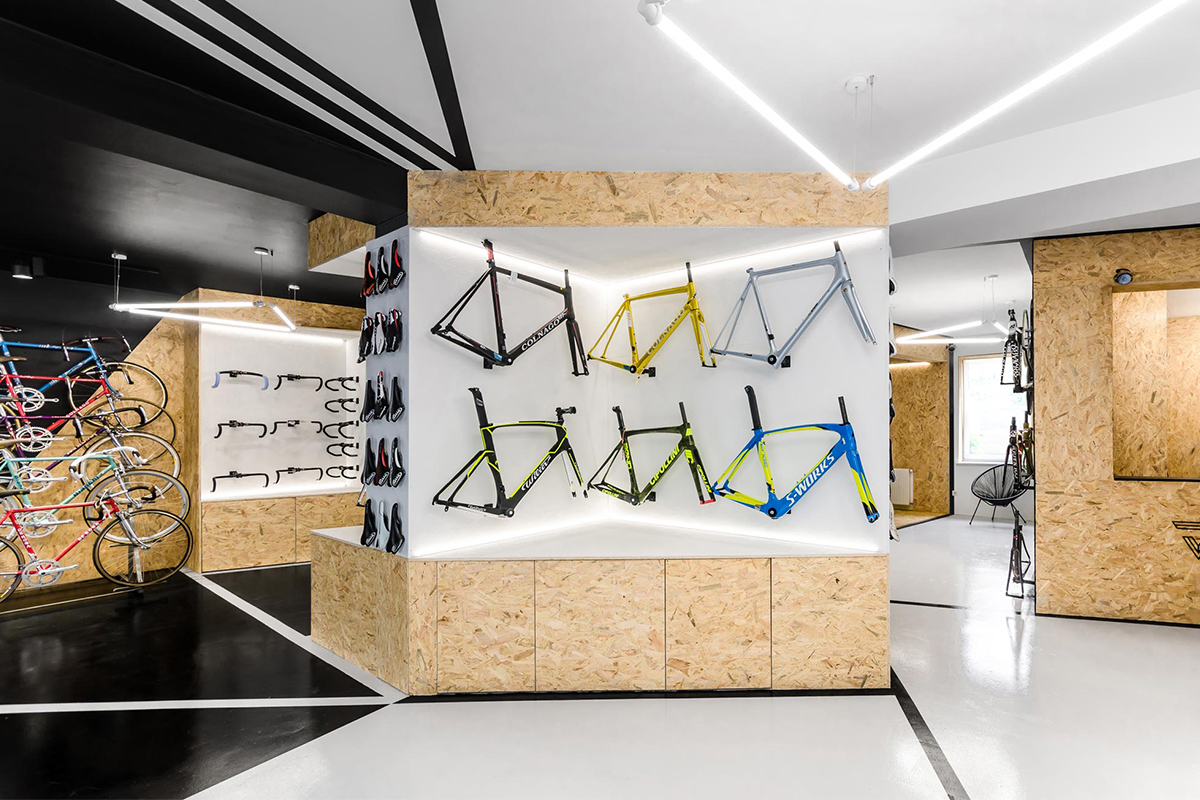 Velo7, une boutique-atelier réalisée par le studio d'architecture mode:lina