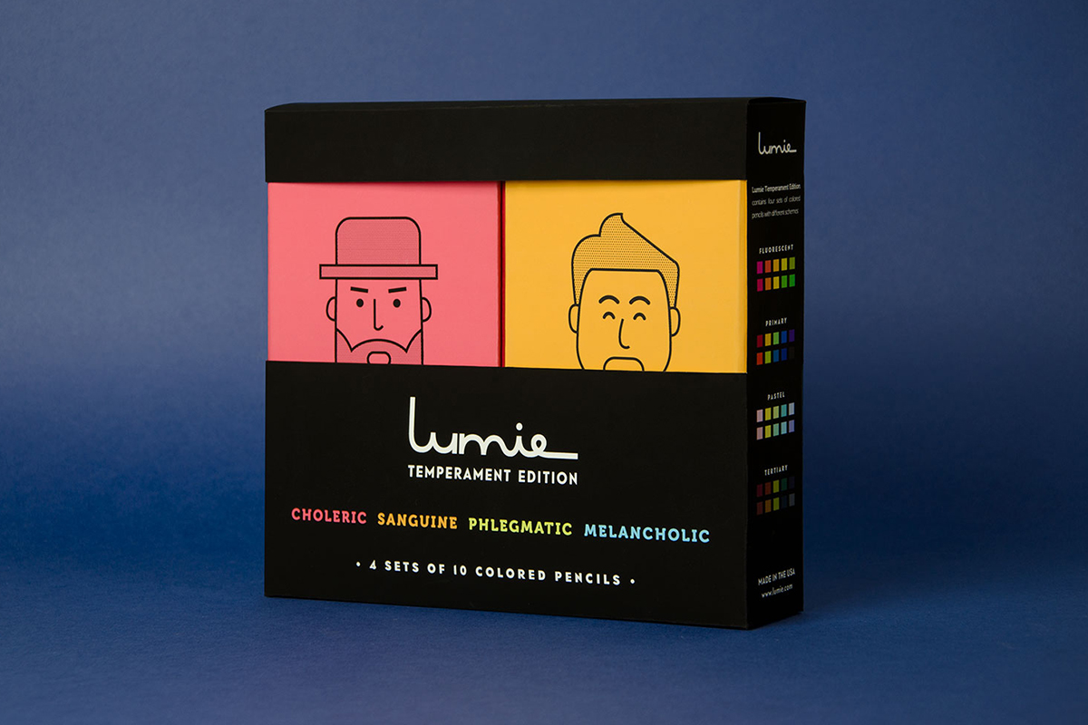 Packaging : Lumie, les boites de crayons de couleur identifiant l'humeur par Jessica Wonomihardjo