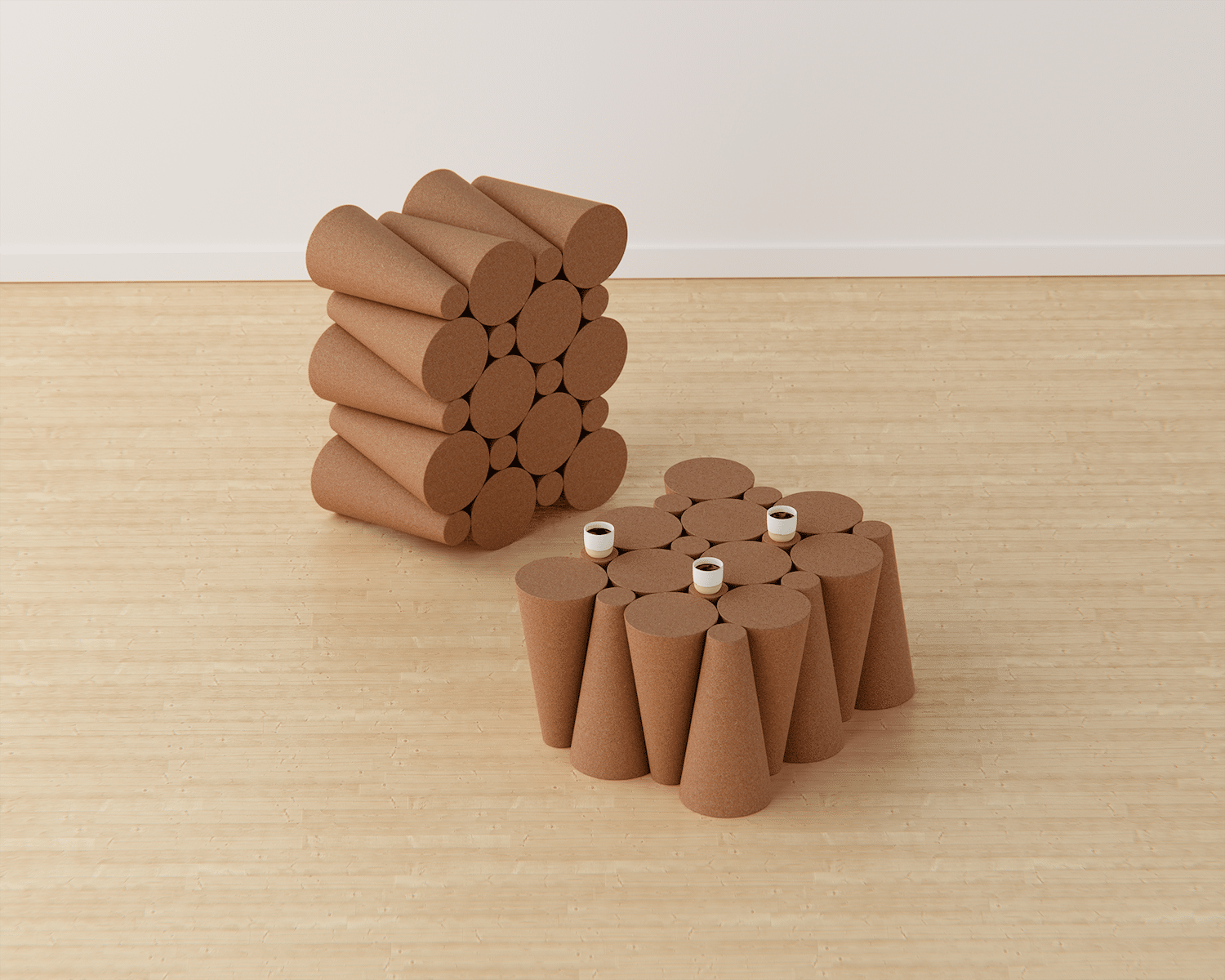 Table basse Polka par Liam de la Bedoyere : Quand fonctionnalité rime avec poésie visuelle