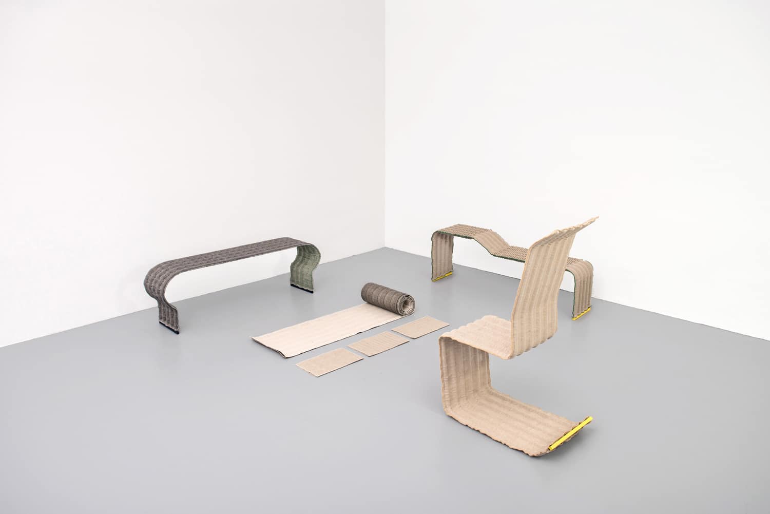 Banc LinumTube : une nouvelle approche du design circulaire, lin et acier