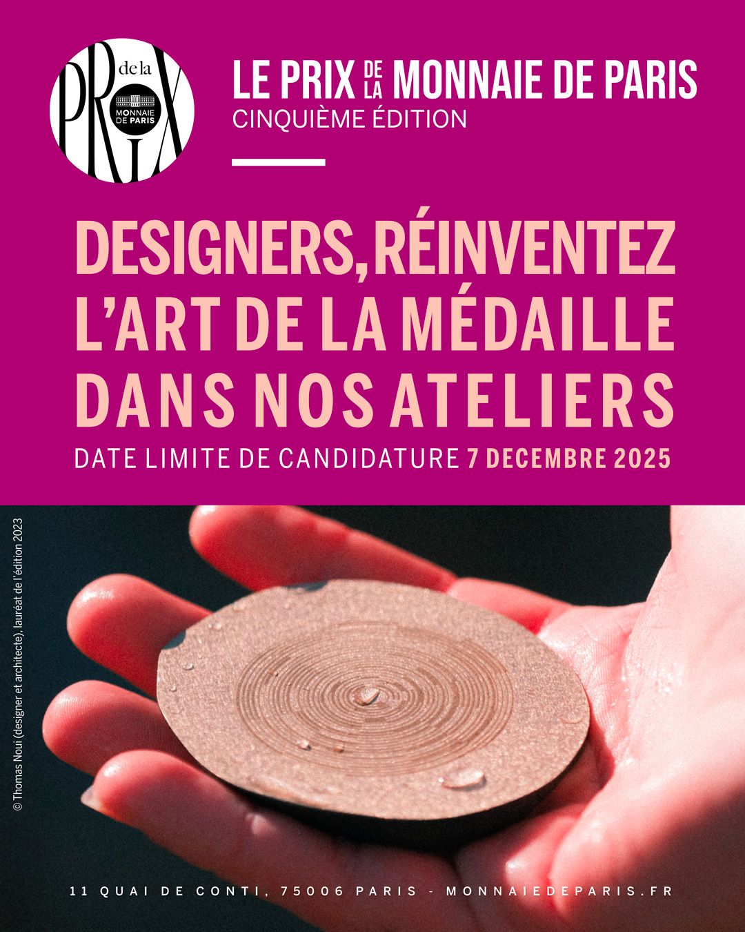 Le Prix de la Monnaie de Paris 2026 : repenser la médaille