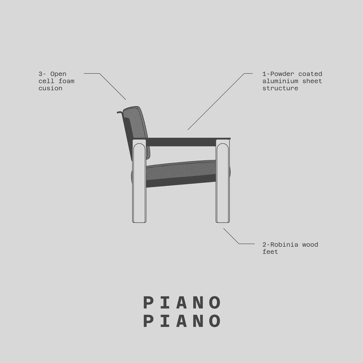 Piano Piano : le fauteuil outdoor par Belveo Piano Piano : le fauteuil outdoor par Belveo