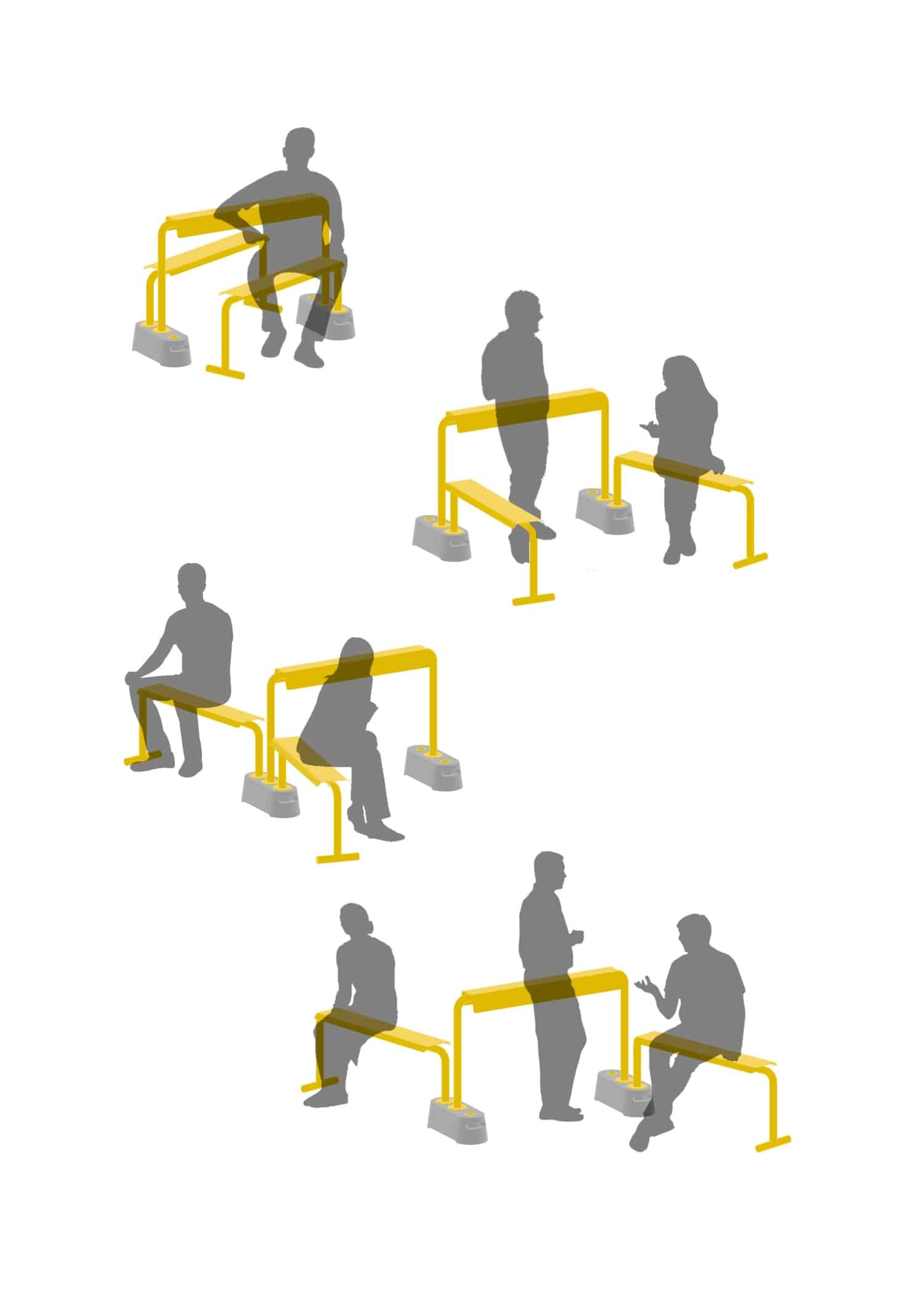 NODE transforme les codes des barrières de ville en mobilier urbains par Xinyi Liu NODE transforme les codes des barrières de ville en mobilier urbains par Xinyi Liu