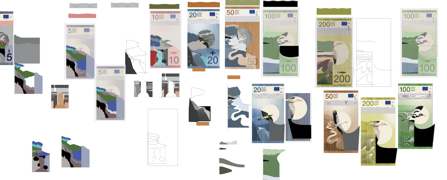 EU Banknotes : le Studio Idaë dessine des billets en euros traversés par le vol des oiseaux EU Banknotes : le Studio Idaë dessine des billets en euros traversés par le vol des oiseaux