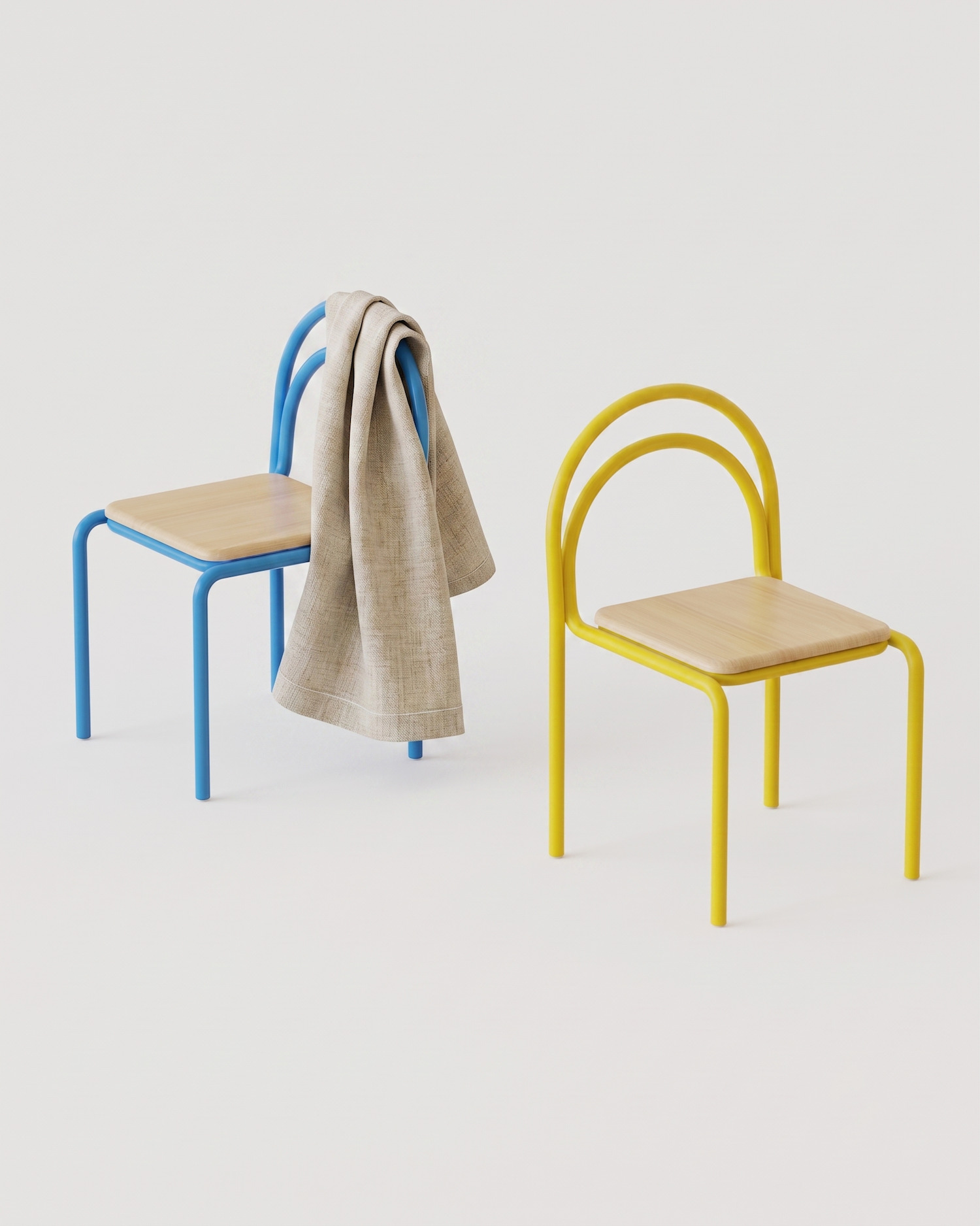Manuel Golub plie le tube d'acier et rend hommage à la chaise de bistrot